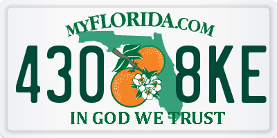 FL license plate 4308KE