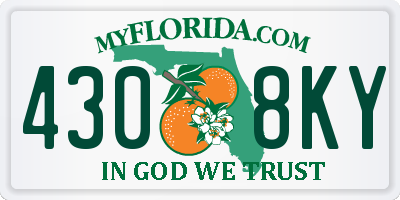 FL license plate 4308KY