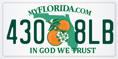 FL license plate 4308LB