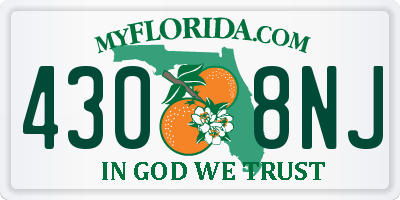 FL license plate 4308NJ