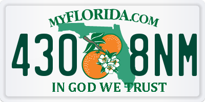 FL license plate 4308NM