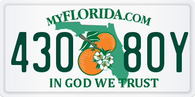 FL license plate 4308OY