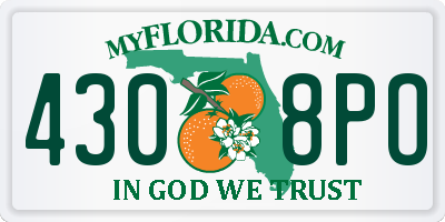 FL license plate 4308PO