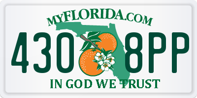 FL license plate 4308PP