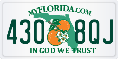 FL license plate 4308QJ