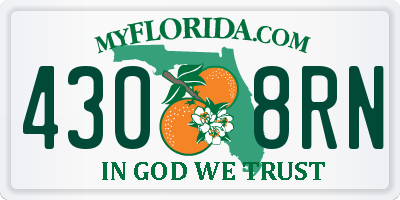 FL license plate 4308RN