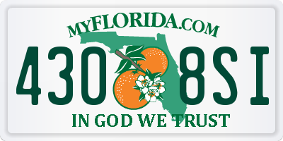 FL license plate 4308SI