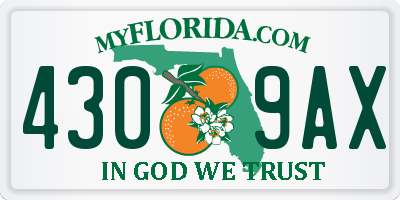 FL license plate 4309AX