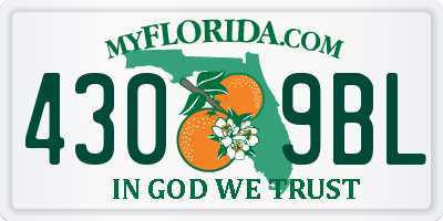 FL license plate 4309BL