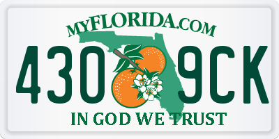 FL license plate 4309CK