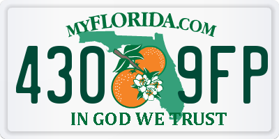 FL license plate 4309FP