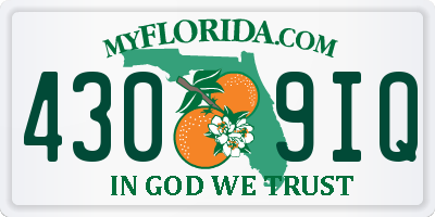 FL license plate 4309IQ