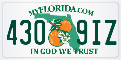 FL license plate 4309IZ