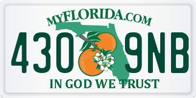 FL license plate 4309NB