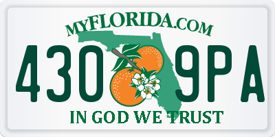 FL license plate 4309PA