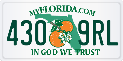 FL license plate 4309RL