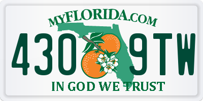 FL license plate 4309TW