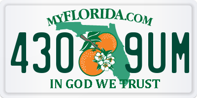 FL license plate 4309UM