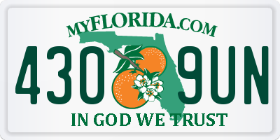 FL license plate 4309UN