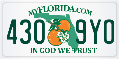 FL license plate 4309YO