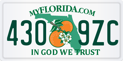 FL license plate 4309ZC
