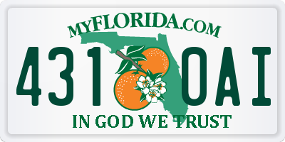 FL license plate 4310AI