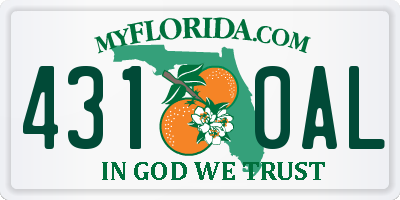 FL license plate 4310AL