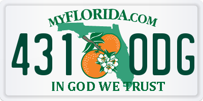 FL license plate 4310DG