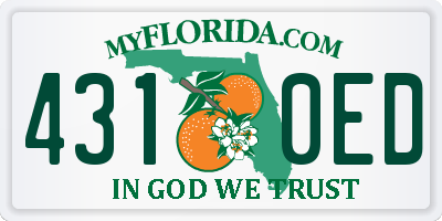 FL license plate 4310ED