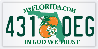 FL license plate 4310EG