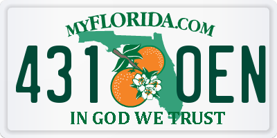 FL license plate 4310EN