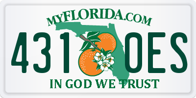 FL license plate 4310ES