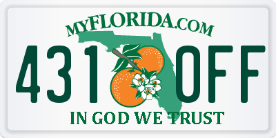 FL license plate 4310FF