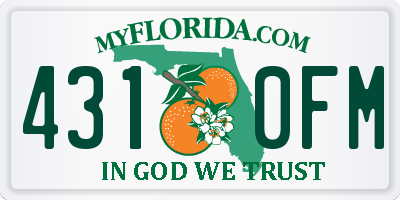 FL license plate 4310FM
