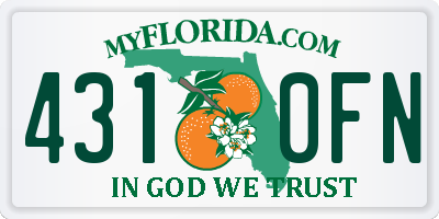 FL license plate 4310FN
