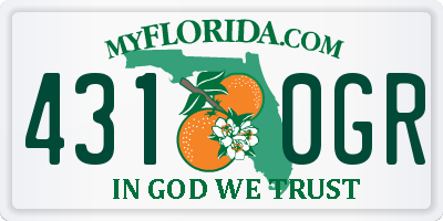FL license plate 4310GR