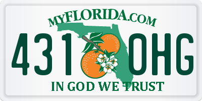 FL license plate 4310HG