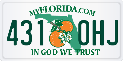 FL license plate 4310HJ