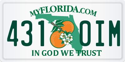 FL license plate 4310IM