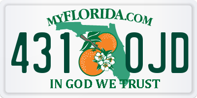 FL license plate 4310JD