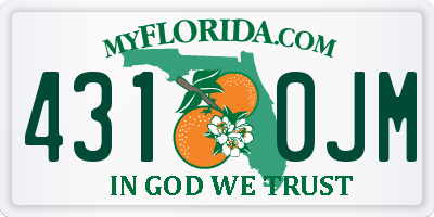FL license plate 4310JM