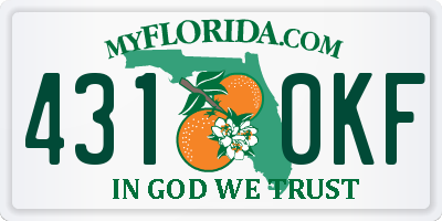 FL license plate 4310KF