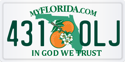 FL license plate 4310LJ