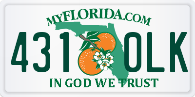 FL license plate 4310LK