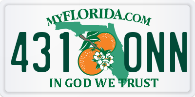 FL license plate 4310NN