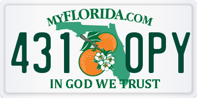 FL license plate 4310PY