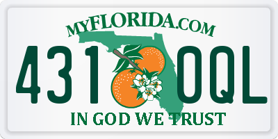 FL license plate 4310QL
