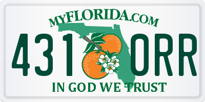 FL license plate 4310RR