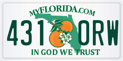 FL license plate 4310RW
