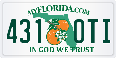 FL license plate 4310TI